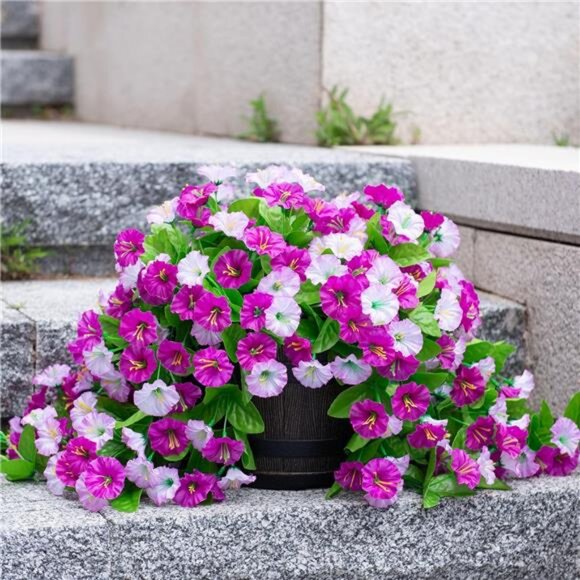 Artificial Fake Hanging Flowers Plants for Outdoor Spring Summer Decoration - Picture 5 of 7